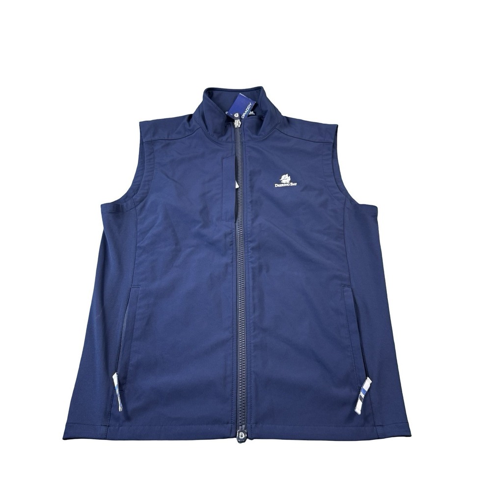 B.Draddy Blue Full Zip Performance Everyday Golf Vest Size Medium NWT